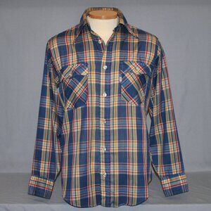 Vintage Levi's Shirt Mens Size Medium Plaid Long Sleeve Button Down White Tab